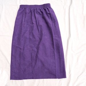 purple suede vintage Bonworth midi skirt